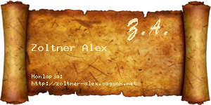 Zoltner Alex névjegykártya