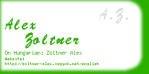 alex zoltner business card